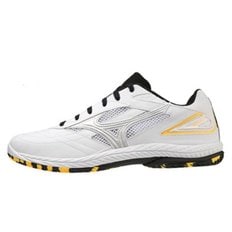 미즈노 MIZUNO 웨이브 드라이브9 탁구화 남녀공용 (화이트/실버/옐로우)