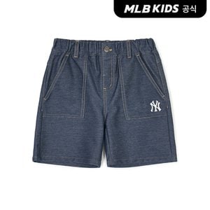 MLB키즈 (공식)24SS 베이직 데님라이크 5부 데님팬츠 7ADPB0543-50NYS