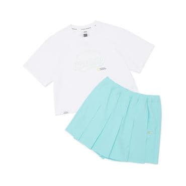 내셔널지오그래픽키즈 K252GPB020 여아 4부 상하 SET WHITE