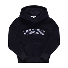 HO664NA NAVY SHERPA CAPSULE 헬스 (HEALTH SHERPA) 로고 부클 크롭 여성후드티