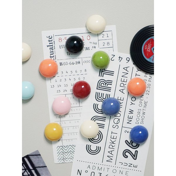 세미볼 파스텔 원형 냉장고자석 (랜덤발송)