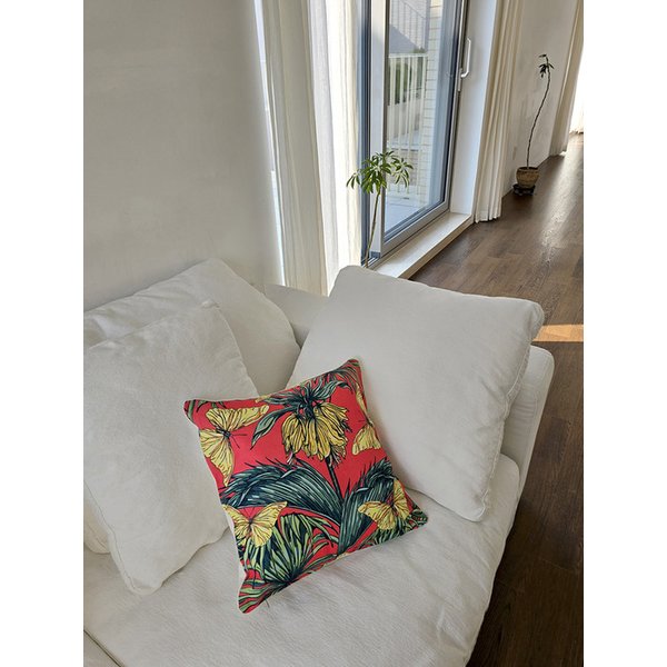 트로피컬 가든 캔버스 쿠션 커버