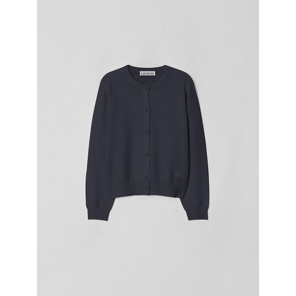 WOOL COVERED BUTTON CARDIGAN (CHARCOAL)
