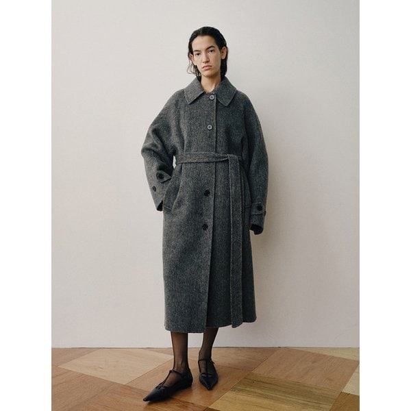 RTF ALPACA BALMACAAN COAT [HAND MADE]_CHARCOAL-HERRINGBONE