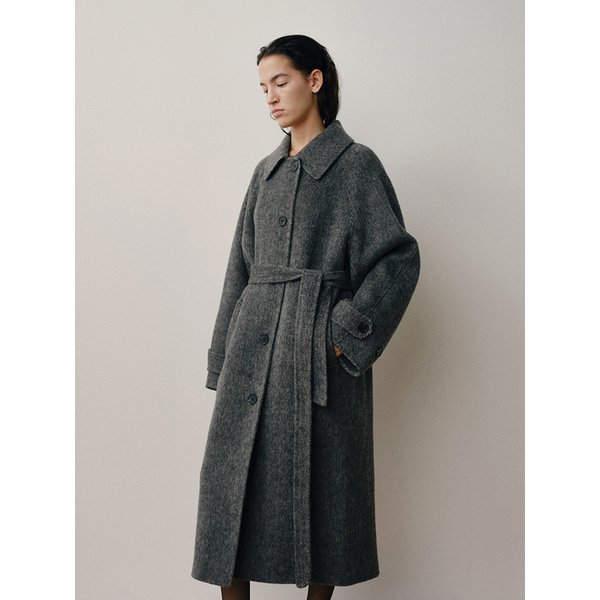 RTF ALPACA BALMACAAN COAT [HAND MADE]_CHARCOAL-HERRINGBONE