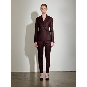 WOOL CIGARETTE DOUBLE SUIT_DARKWINE