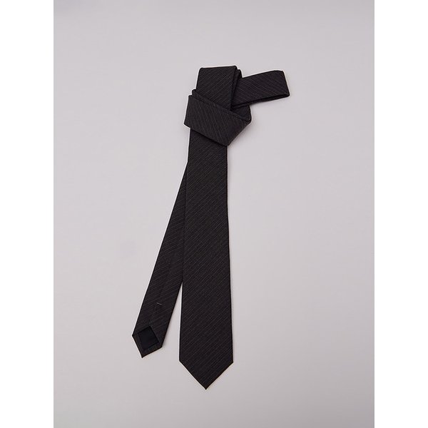 MAN ESSENTIAL WOOL TIE GRAY STRIPE
