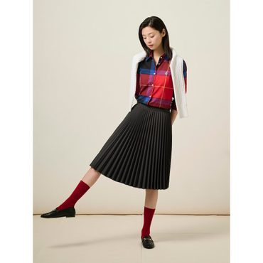 빈폴레이디스 아코디언 플리츠 스커트  그레이 (BF5227C054)
