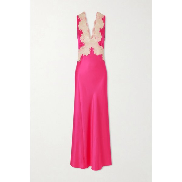 리산드라 레이스 트리밍 새틴 미디 원피스 46376663163024728