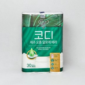[쿠폰 적용가 : 27,810원]코디 제주 오름 알로에 베라 30m*30롤