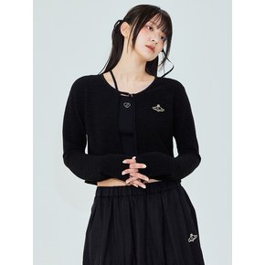 GRACE CARDIGAN IN BLACK (버클 크롭 가디건)