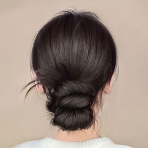 웨이브 똥머리 부분가발 LM0581 연습용가발 가발 시험