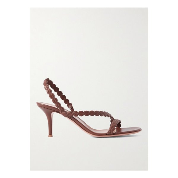 가죽 슬링백 샌들 80mm 탠 브라운 1647597349523618