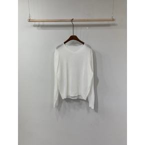 (빅사이즈)르코 시스루 베이직 브이넥 긴팔 니트 4color