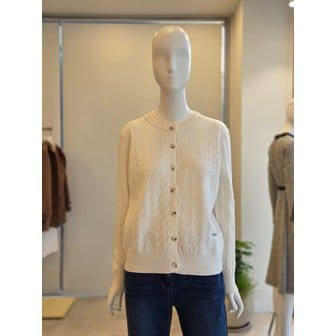 더아이잗 [여주점] [더 아이잗] 여성 배색 케이블 라운드넥 가디건 (IS2M1CD741)