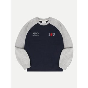 I 곰 U Sweatshirt AMM1214 (Navy)