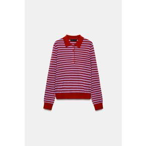 ZARA 자라 스트라이프 폴로 니트 셔츠 2142 104 050