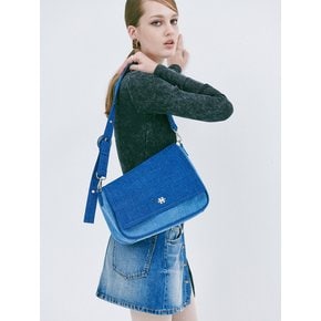 Slant flap bag_ blue