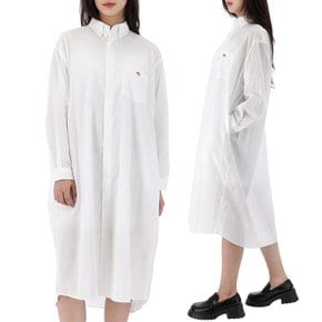 국내배송 24FW 단톤 버튼 다운 셔츠 원피스 DT-B0294 POD WHITE