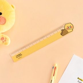 ka 카카오프렌즈 춘식이 자 15cm 간편한 휴대성 또렷한눈금 캐릭터형태 15cm자 문구용 격자무늬 플라스틱