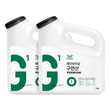 레인보우샵 구연산 프리미엄 왕톡톡이 1kg x 2개입