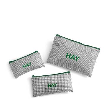 HAY 헤이 HAY   Candy Mono Wash Bag Flat Set of 3 grey 캔디 모노 워시백 플랫