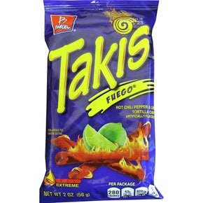 Takis  Fuego  롤  토르티야  칩  핫  칠리  페퍼  &  라임  1  1.98  온스  42  상자