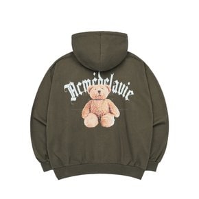 GOLD CHAIN BEAR DOLL HOODIE ZIP UP COCOA 골드체인베어 집업 코코아