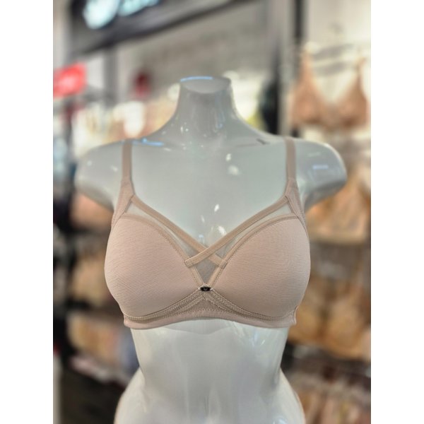 [시흥점] S 와코루 ) 인견 노와이어 몰드 브라 [WBR1908-BR]