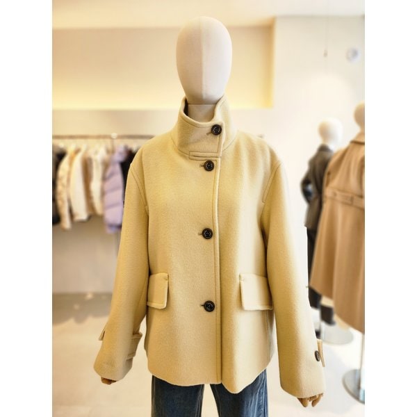 [여주점] [JJ 지고트] 여성 울100% 하이넥 루즈핏 코트GPAA0CT101