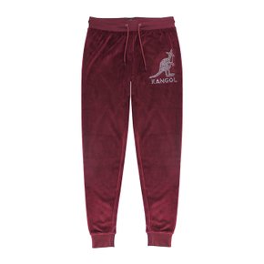 여성 벨루어 크리스탈 조거 팬츠 K8248 Maroon