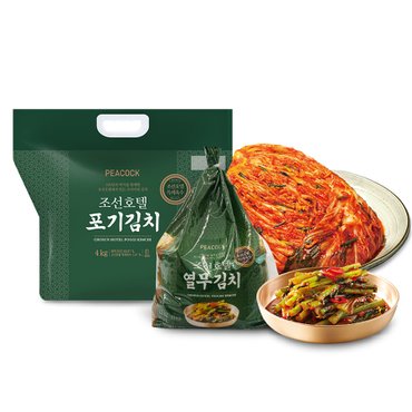 피코크 (추석 연휴 이후 출고)[피코크] 특제육수 조선호텔 포기김치 4kg+열무김치 1.5kg 세트_제주택배불가(무료배송)