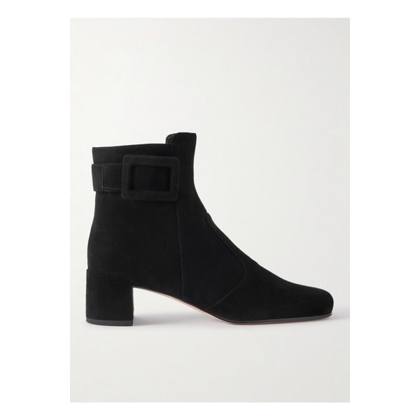 트레 비비에 폴리 버클 스웨이드 앵클 부츠 45mm 블랙 46376663162872941