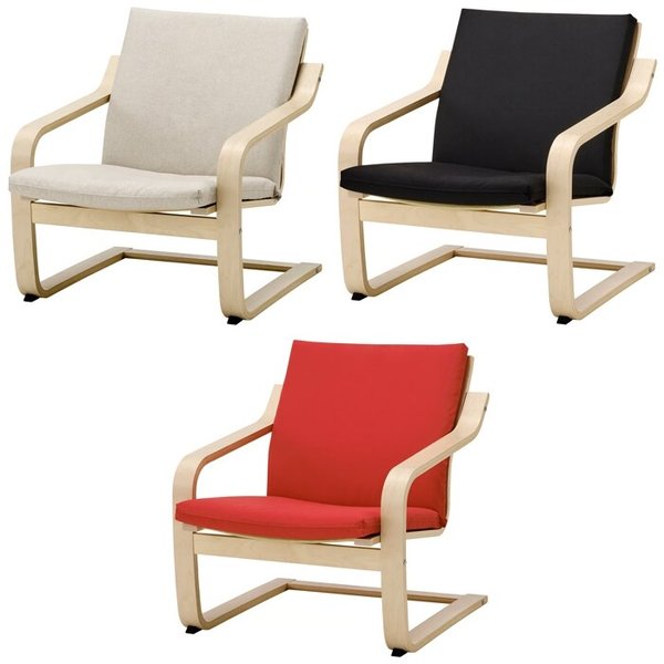 POANG 포엥 로우백암체어 프레임 자작나무 무늬목/안락의자/카페의자/1인용소파/라운지체