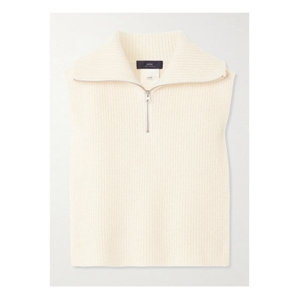 아치4 제타 골지 캐시미어 하프집업 스누드 크림 1647597342086532