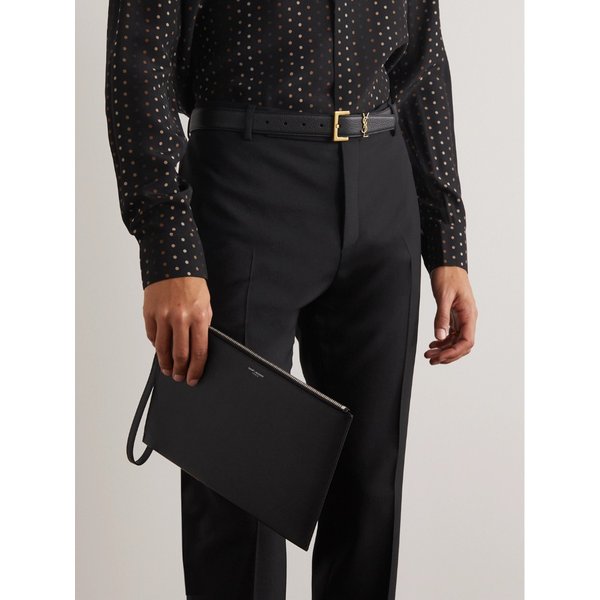 페블 그레인 가죽 파우치 1647597302056037