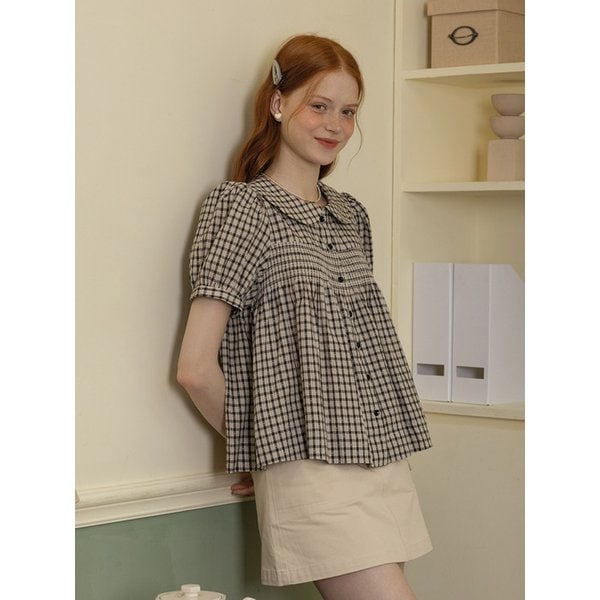 DD_Check collar shirt_BLACK