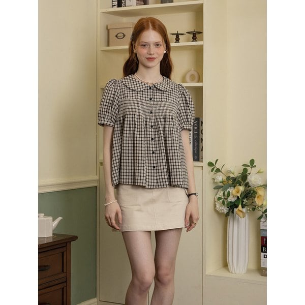 DD_Check collar shirt_BLACK