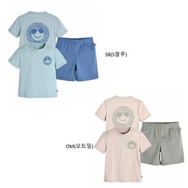 리바이스키즈 V252ST152P - 스마일그래픽카고세트(반팔반바지)