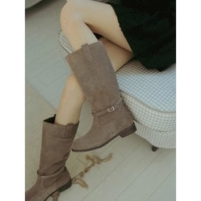 ljh7087 classic belted long boots _ 2colors