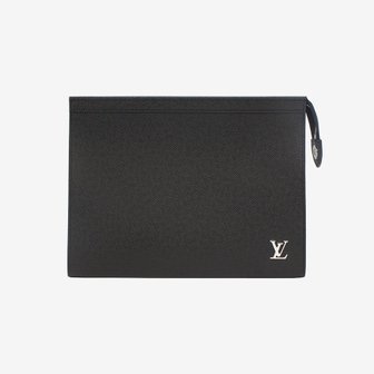 LOUIS VUITTON [국내/당일] 루이비통 포쉐트 보야주 클러치백 타이가 은장 블랙 M30450