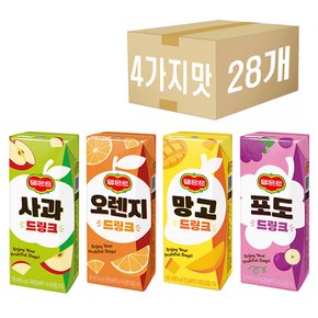 드링크팩 4가지맛 (사과 망고 오렌지 포도) 190mL x 28개