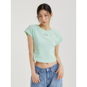 크루넥 골지 탑 민트_CREW NECK TOP MINT