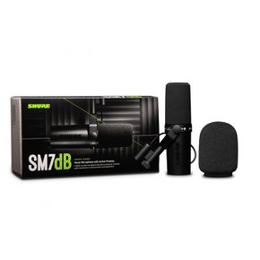 SHURE SM7dB XLR DTM 슈어 다이내믹 마이크 프리앰프 탑재 ​​카디오이드 단일 지향성 유선