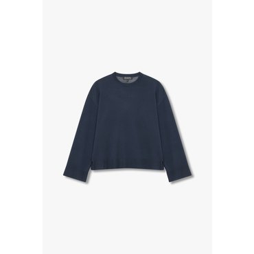 ARMANI EXCHANGE AX 여성 백 메쉬 패널 로고 풀오버-네이비(A424132009)
