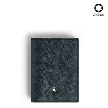 몽블랑 [공식] 사토리얼 4cc 미니 지갑 트위드 블루 220382