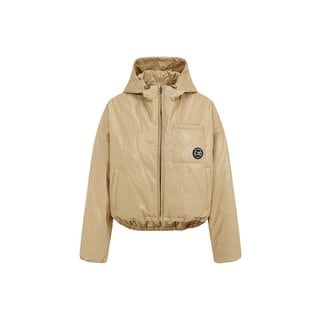 GCUT 링클 레더 후디드 구스다운 점퍼 7214117103103