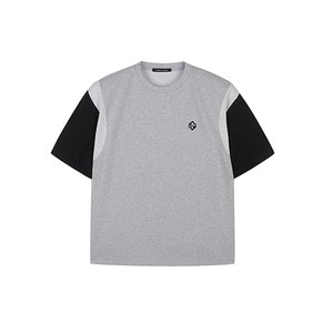 [온라인 단독] GBS34236 멜란지그레이 오버핏 로고 티셔츠