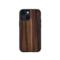 Man&Wood iPhone 13 mini 케이스 천연목 목제 우드 자연 에보니-