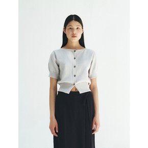 TFR BOAT NECK BUTTON KNIT CARDIGAN_3COLORS